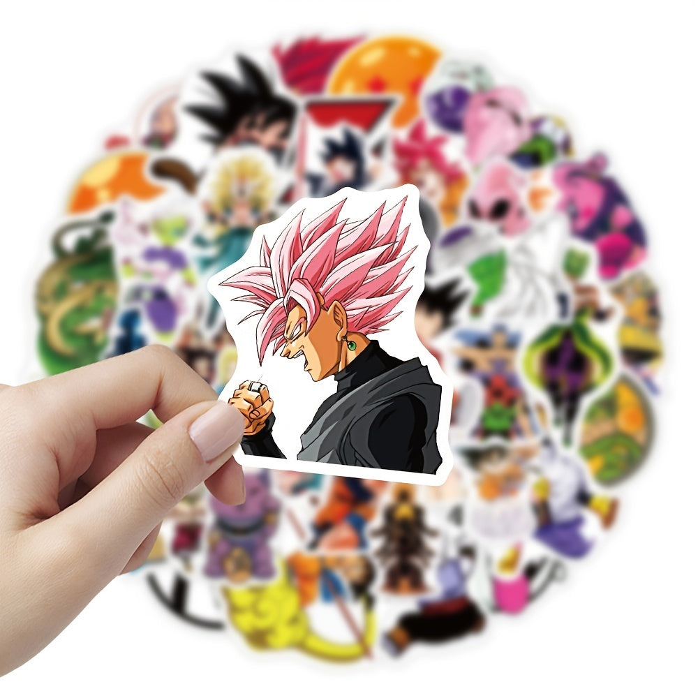 50pcs Anime Cartoon Pvc Waterproof Decorative Stickers For Kids