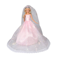 Doll Dresses Wedding Dresses with Crown Veil Party Skirts for 29" Doll