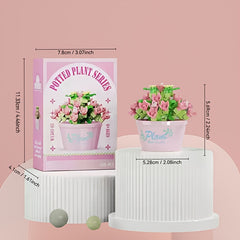 12pcs Flower Building Set Small Particle Blocks