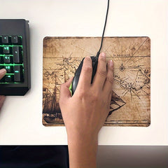 Retro Cloth Surface Mouse Pad Set with Anti-skid Rubber