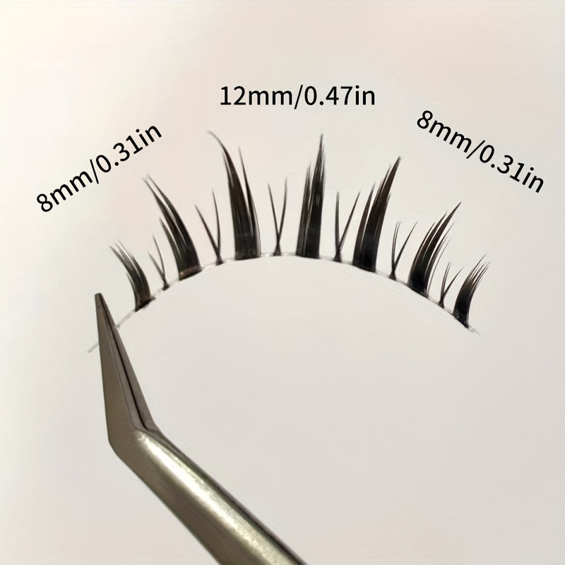 Thick Little Devil Eyelashes Set with Mini Glue and Tweezers