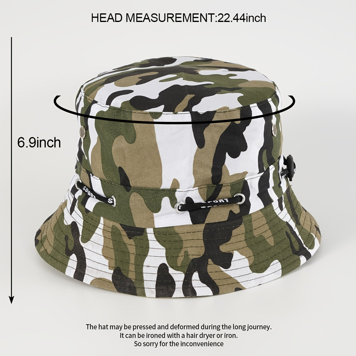 Camouflage Fisherman Hat Foldable Sun Hat Men Women Fishing Outdoor Sun Hat