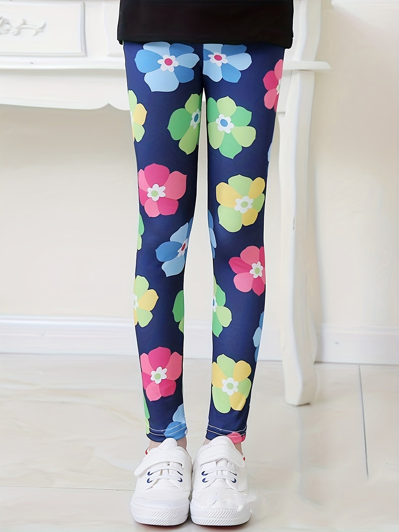 Girls Fairy Graphic Stretch Athletic Leggings High Waist Yoga Pants