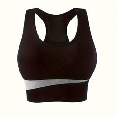 Colorblock Wireless Sports Bra for Running Workout