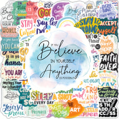 50pcs Inspirational Words Stickers Motivational Quote Vinyl Stickers