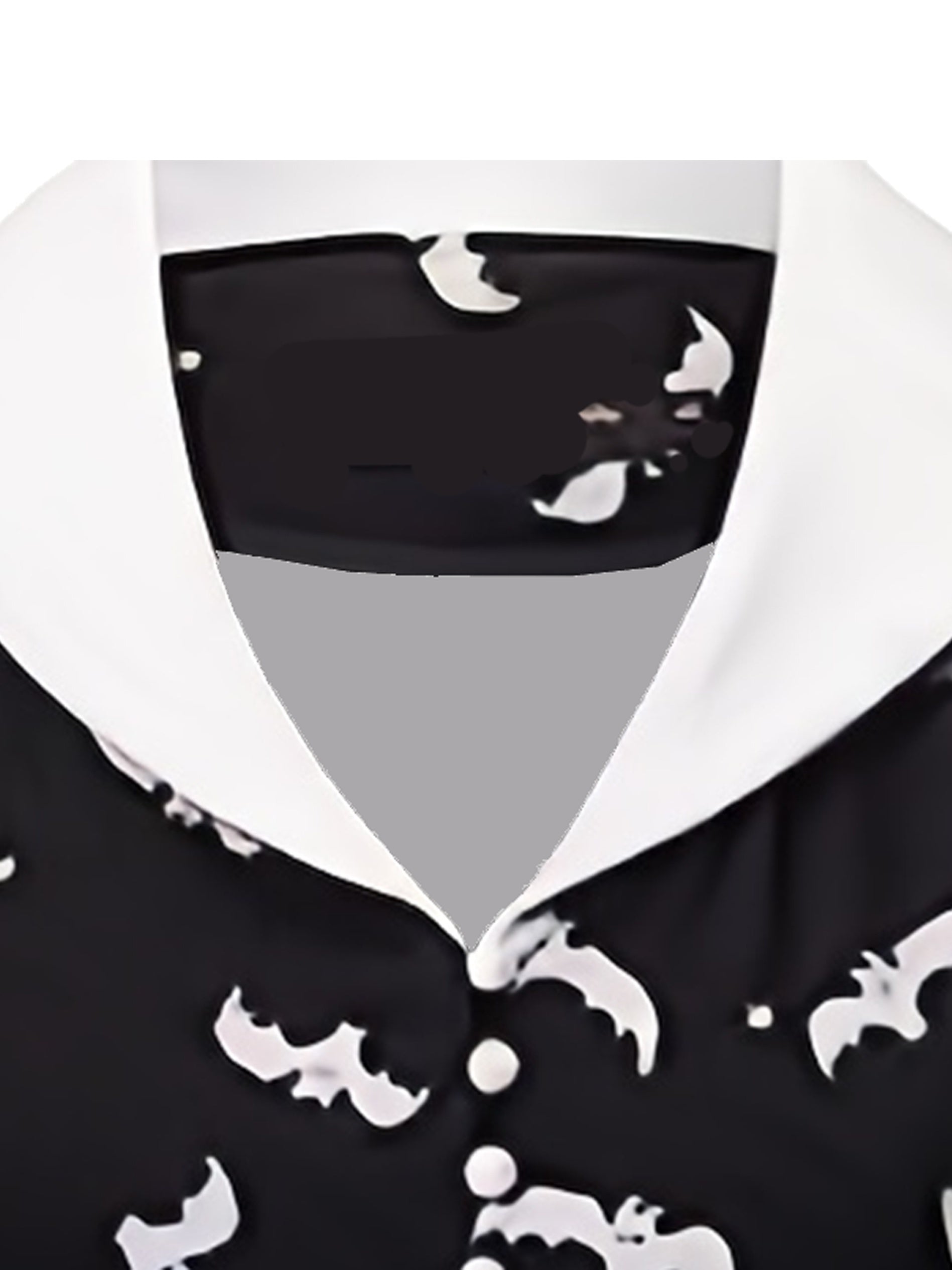 Retro Dress Women's Plus Bat Print Swing Dress