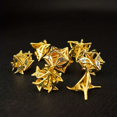 Brass Golden Leaf Metal Dice for Table Games & Digital Decisions