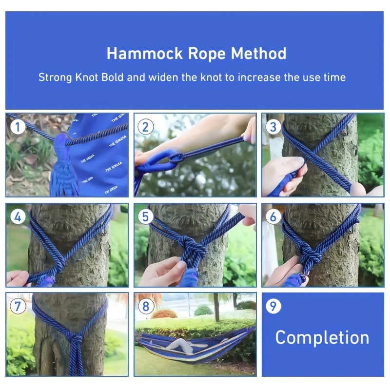 1pc Portable Outdoor Camping Hammock for 1-2 Person Hanging Bed