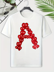 Men's Heart & A Pattern T shirt Active Tee