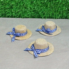 5pcs Mini Knitted Straw Hat Set Beach Hat DIY Doll Party Dress Up Headwear