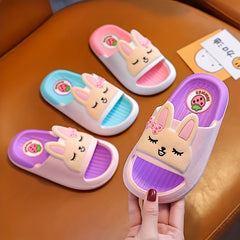 JIAGEYA Cartoon Slippers for Baby Girls Lightweight Non Slip Shower Slippers