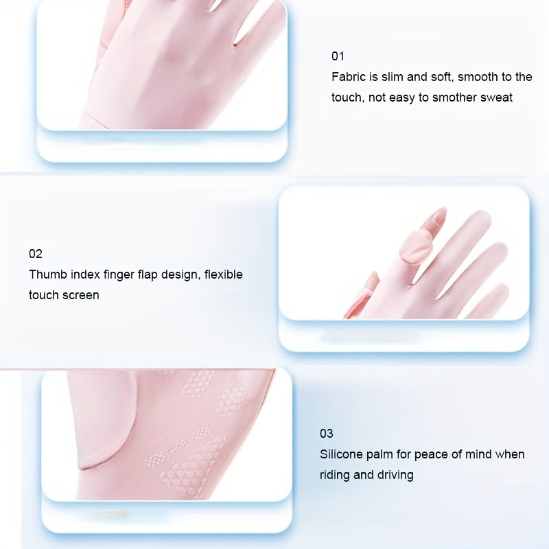 Sunscreen Short Gloves for Women Outdoor Sports Cycling