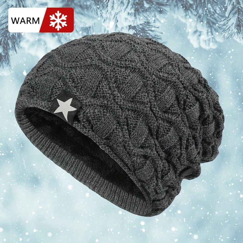 Winter Beanies Velvet Knitted Warm Hat Ear Protection Hat