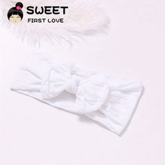 Baby Girls Bowknot Headband Soft Nylon Elastic Hairband Newborn Hair Accessories