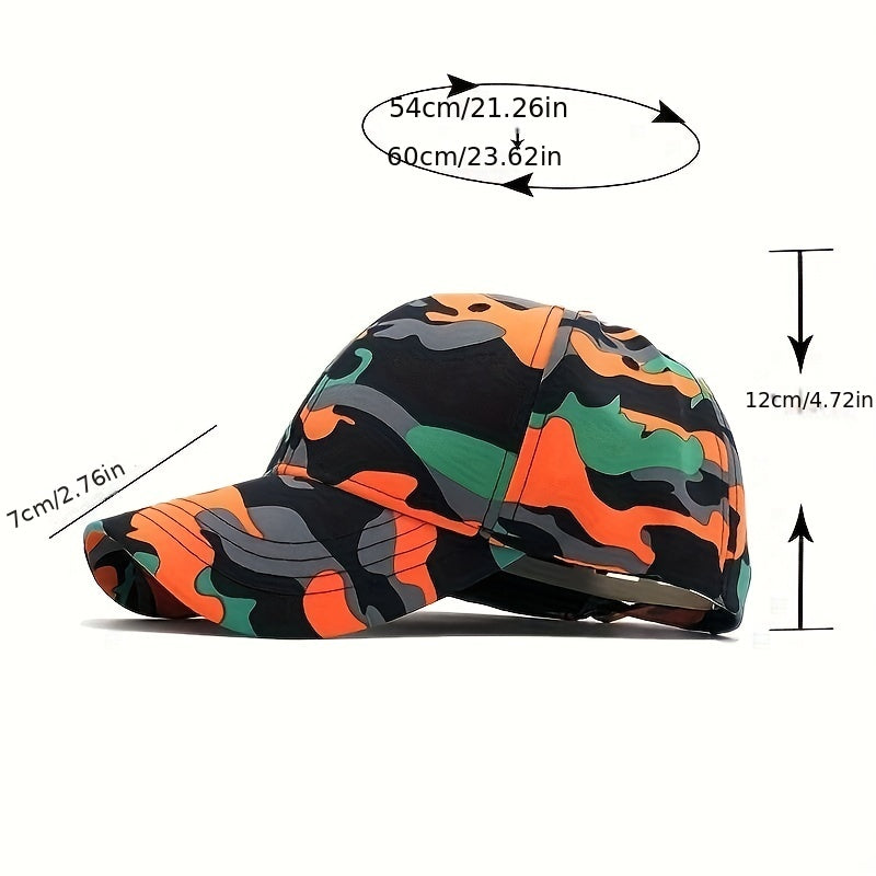 Summer Camo Tactical Baseball Cap with Embroidery for Fishing