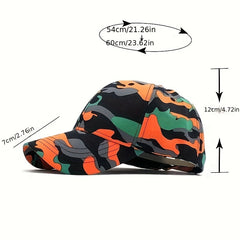 Summer Camo Tactical Baseball Cap with Embroidery for Fishing