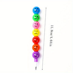 25pcs Colorful Pencil Cartoon Joyful Face Candy Gourd Pens
