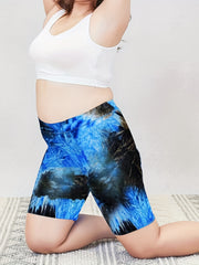 Tie Dye High Rise Hip Lifting Fitness Shorts