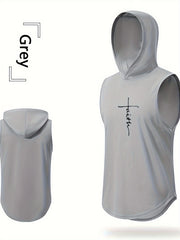 Men's Faith Print Hooded Active Tank Top