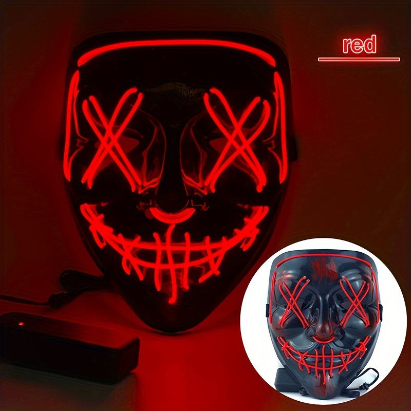 LED Glow Halloween Mask Scary Mask for Holiday Party