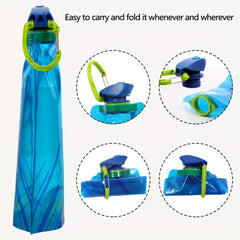 2pcs 700ML Foldable PVC Water Bottles for Travel