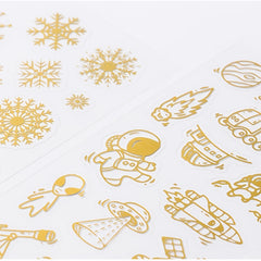 Hot Stamping Snowflake Starry Sky DIY Decoration Sticker