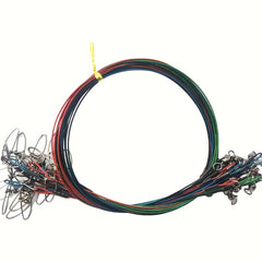 24pcs Steel Fishing Leaders Wire 56 7KG Heavy Duty Saltwater Fish Leader