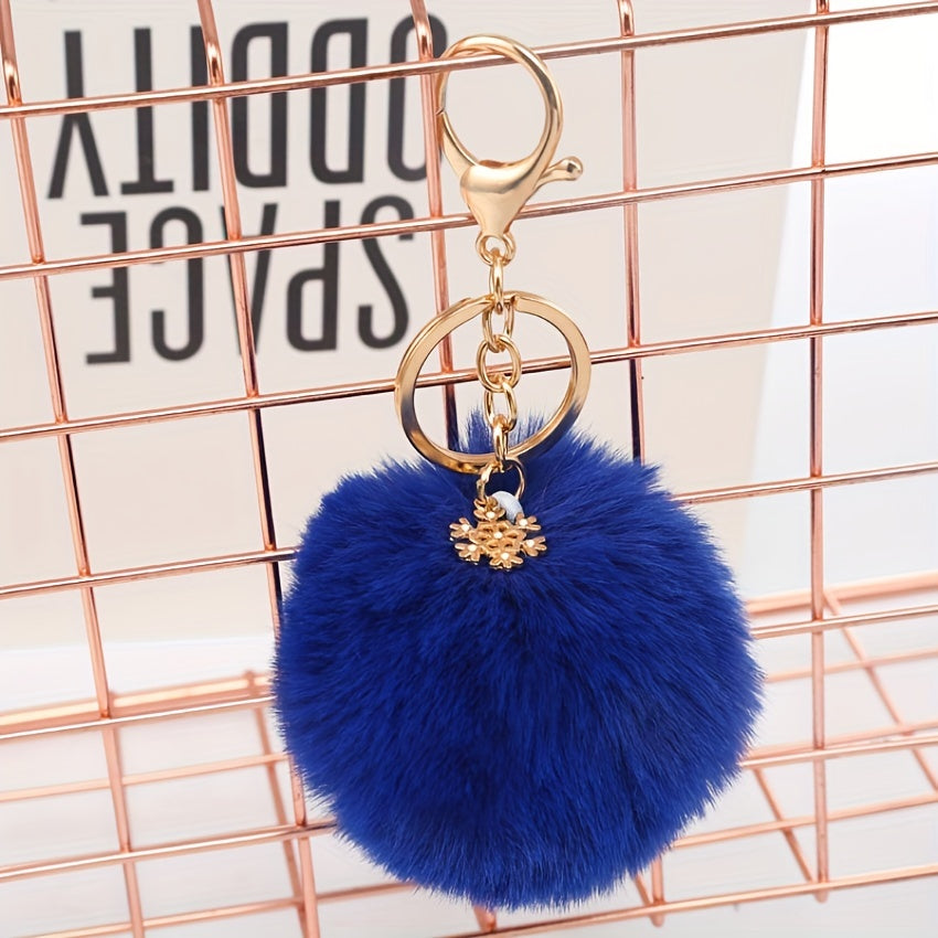 Lucky Snowflake Plush Keychain Pendant Bag Decoration Gift