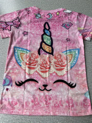 Floral Horn Graphic T Shirt for Kids
