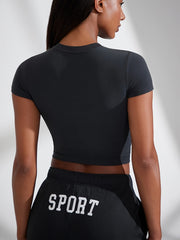 Sport Short Sleeve Yoga T shirt High Stretch Sports Running Top