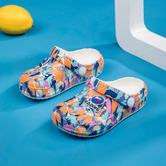 Floral Pattern Clog Casual Water Shoes for Kids