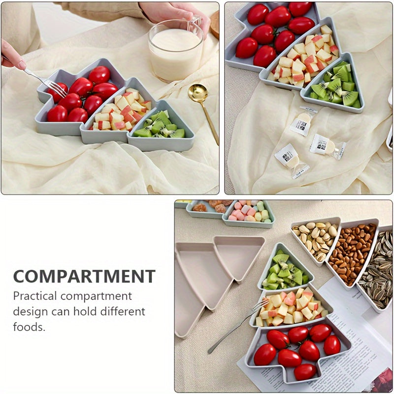 Christmas Tree Shape Serving Plate Fruit Plate Nut Snack Tray for Holiday Party