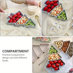 Christmas Tree Shape Serving Plate Fruit Plate Nut Snack Tray for Holiday Party