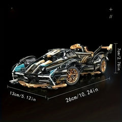 14 Supercar Building Blocks Model High Tech Racing Car Kit