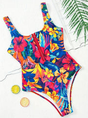 Women's Plus Tropical Print One Piece Swimsuit