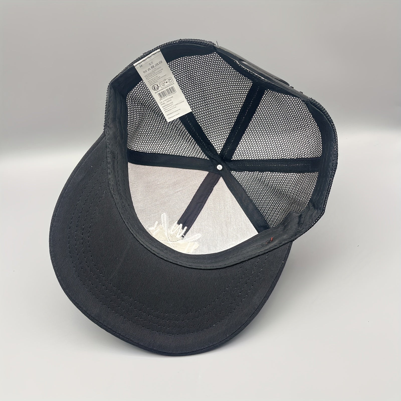 Men's Hip Hop Baseball Cap Flat Brim Breathable Mesh Cap