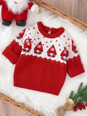 Christmas Baby Sweater Kids Pullover Top Long Sleeve