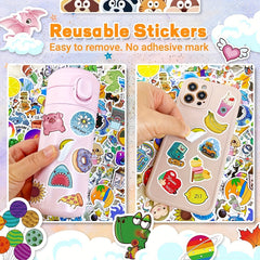 600pcs Cartoon Stickers Waterproof Vinyl Decals - Gift for Adults