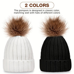 Winter Knitted Beanie Hat Glove Set Touch Screen Gloves