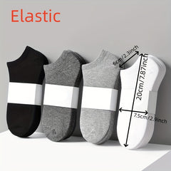 5 Pairs Ankle Socks Solid Cotton Sports Socks Low Cut