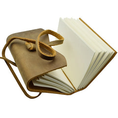 Portable Leather Notebook 140 Sheets Cowhide Note Book Diary Journal Sketchbook