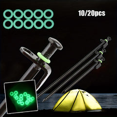 Fluorescent Silicone Tent Nail Rings Luminous Fishing Rod Rings