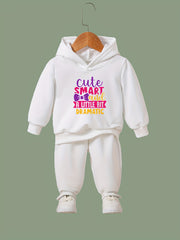 Kid's 2pcs Smart Print Long Sleeve Outfit Hoodie & Pants Set