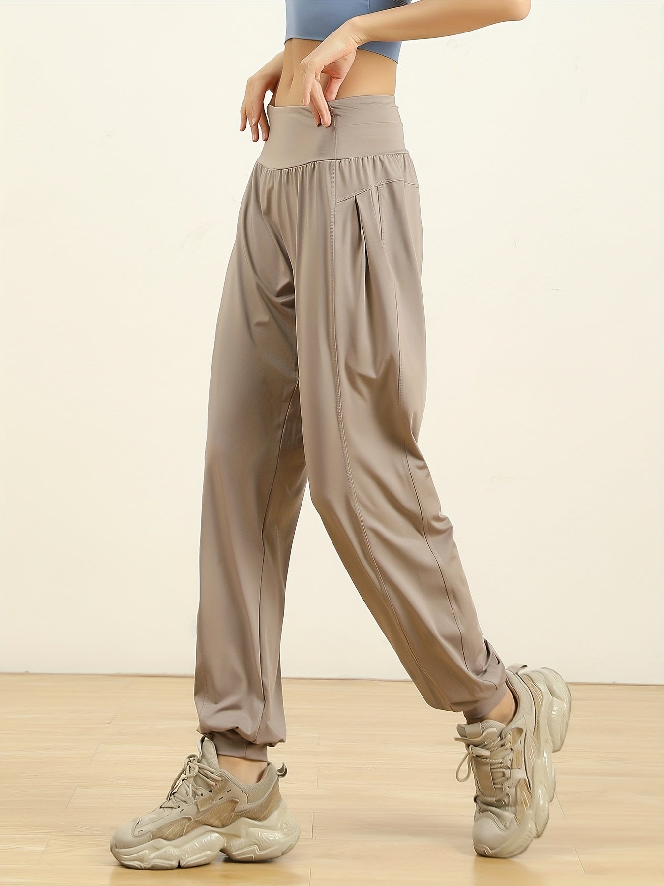 Quick Drying Jogger Pants High Waist Stretchy Sports Activewear