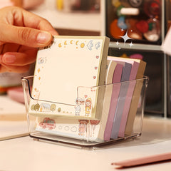 2pcs Desktop Drawer Organizer Box for Notes and Small Items Storage