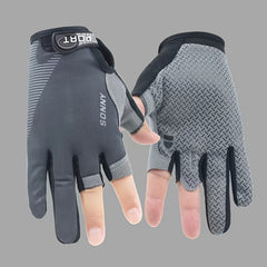 Pai Fingerless Fishing Gloves - Anti slip Breathable Cycling Adjustable Half Fin