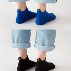 Men's Solid Liner Anklets Socks - Breathable Soft Sweat Absorbent