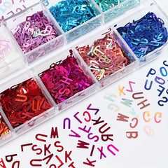 Holographic Letters Resin Sequins Epoxy Resin Filling Iridescent