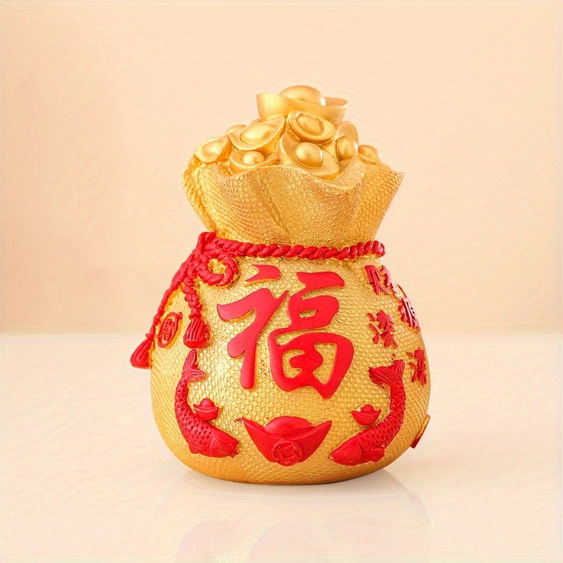 1 Piece Fortune Bag Money Jar Ornament Home Living Room Ornament Study Year Gift