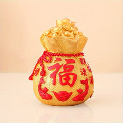 1 Piece Fortune Bag Money Jar Ornament Home Living Room Ornament Study Year Gift